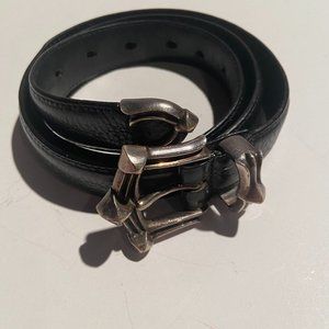 CHROME HEARTS, Black Leather Belt size 34